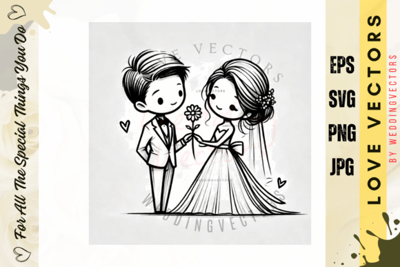 C505: Minimalist Vectors for Modern Wedding Branding