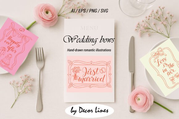 Celebrate Love with These Charming Wedding Bows Cards