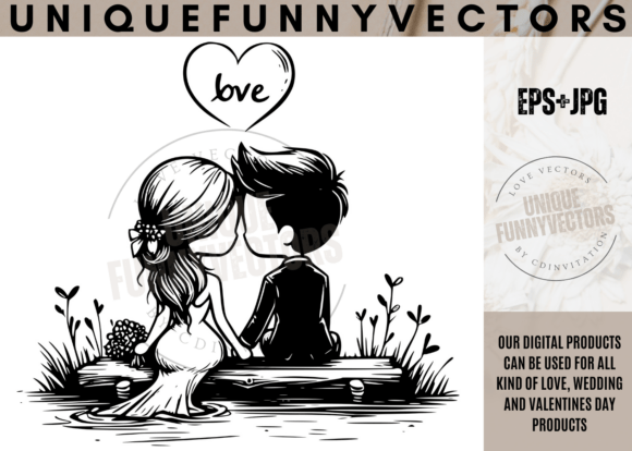 Charming Love and Wedding Illustrations 270 for Every Project
