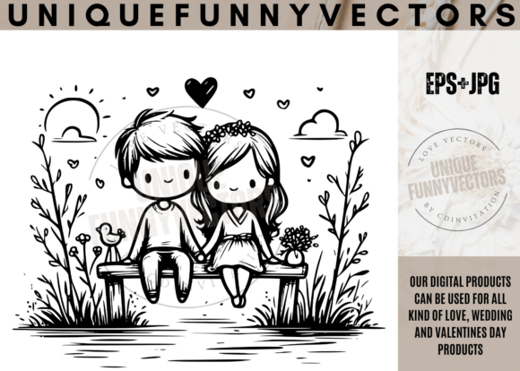 Love Wedding Stick Vectors Svg Eps 241: Adorable Characters for Every Occasion