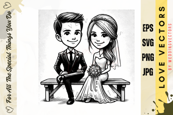 Timeless Romance: Exploring the C4974 Wedding Illustration Style