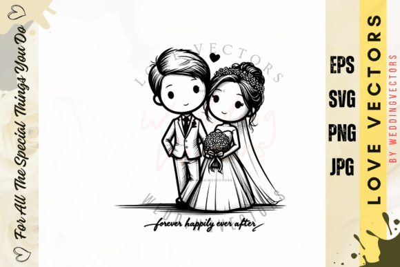 Wedding Couple and Love Vectors - C4991: A Designer's Guide to Elegant Romance