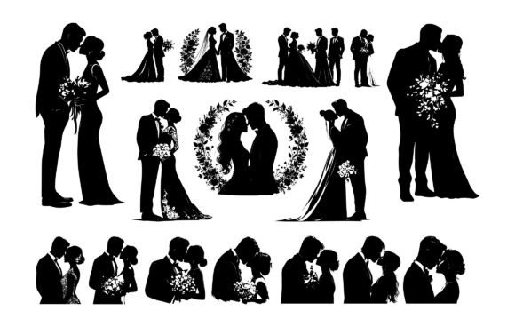 Wedding Silhouettes Vector Design: Elegant Shapes for Every Project