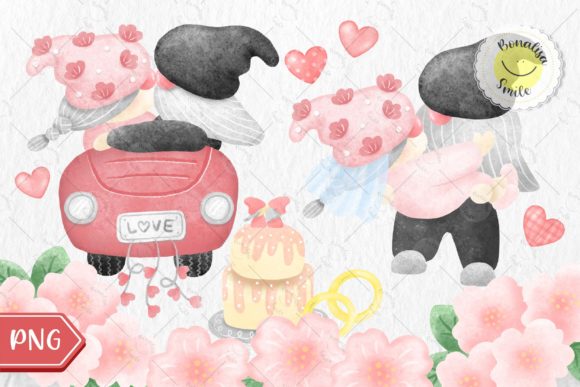 Whimsical Wedding Graphics: The Gnomes Watercolor Set